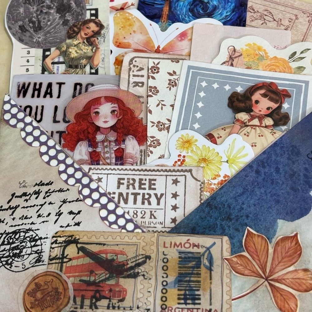 Ephemera Bundle: 20 Pieces for Mixed Media Art Junk Journal Scrapbooking - Picture 3 of 16